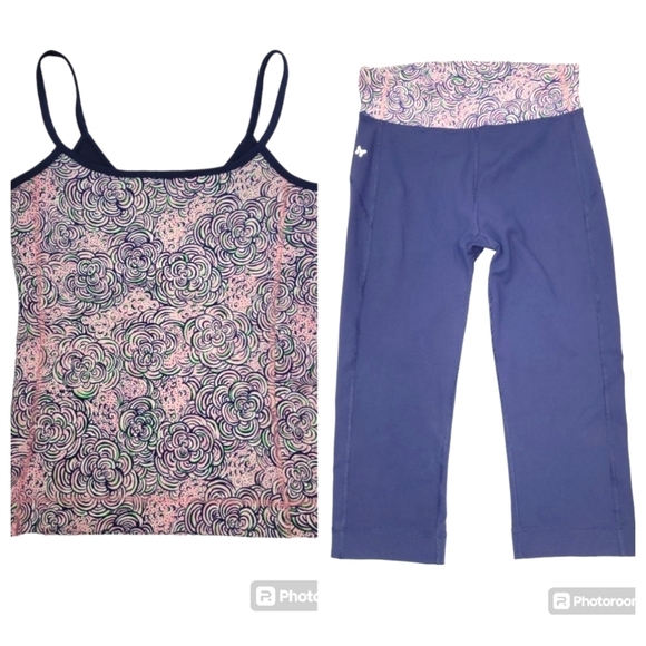 LILLY PULITZER Vinyasa Yoga Tank Top and Leggings 2 Piece Set - Picture 2 of 9